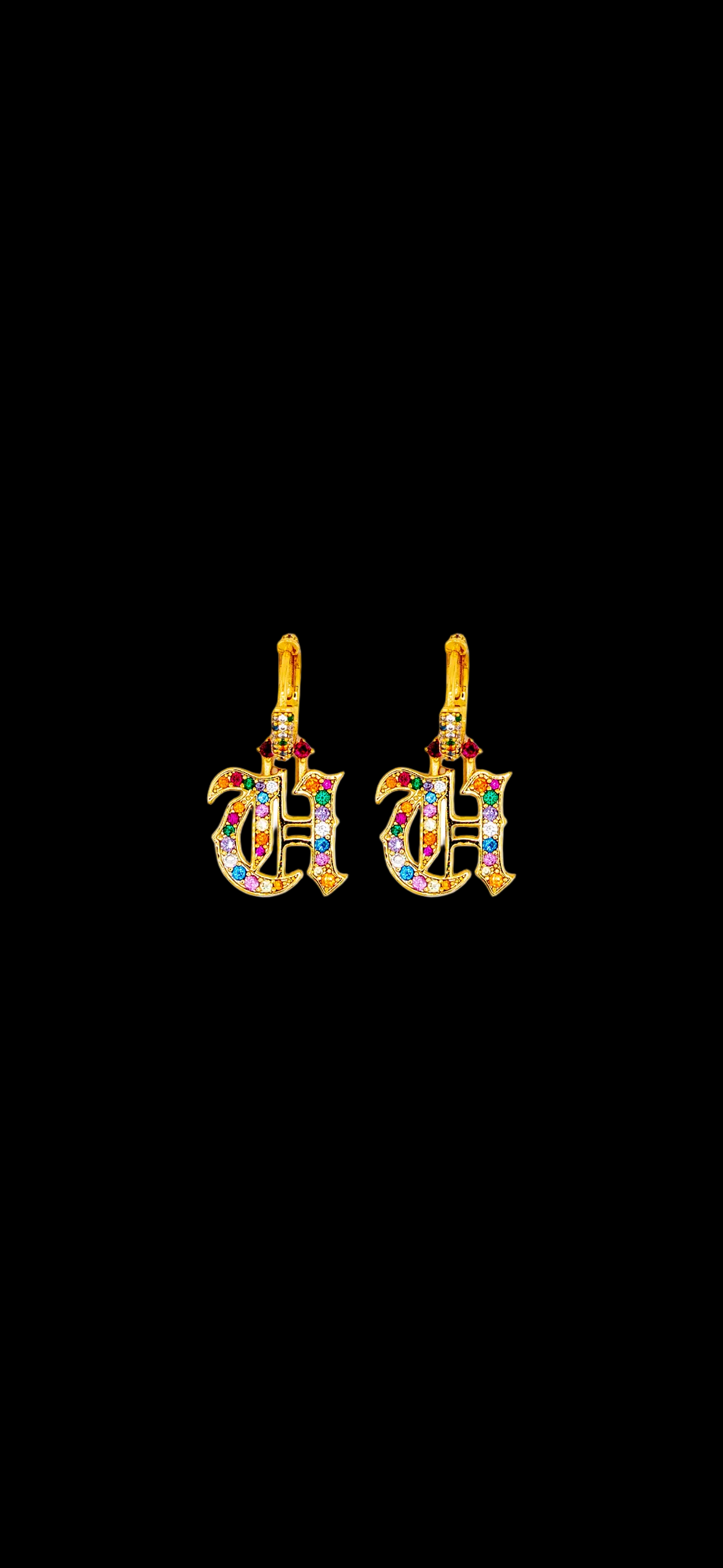 Old English “U” Earrings
