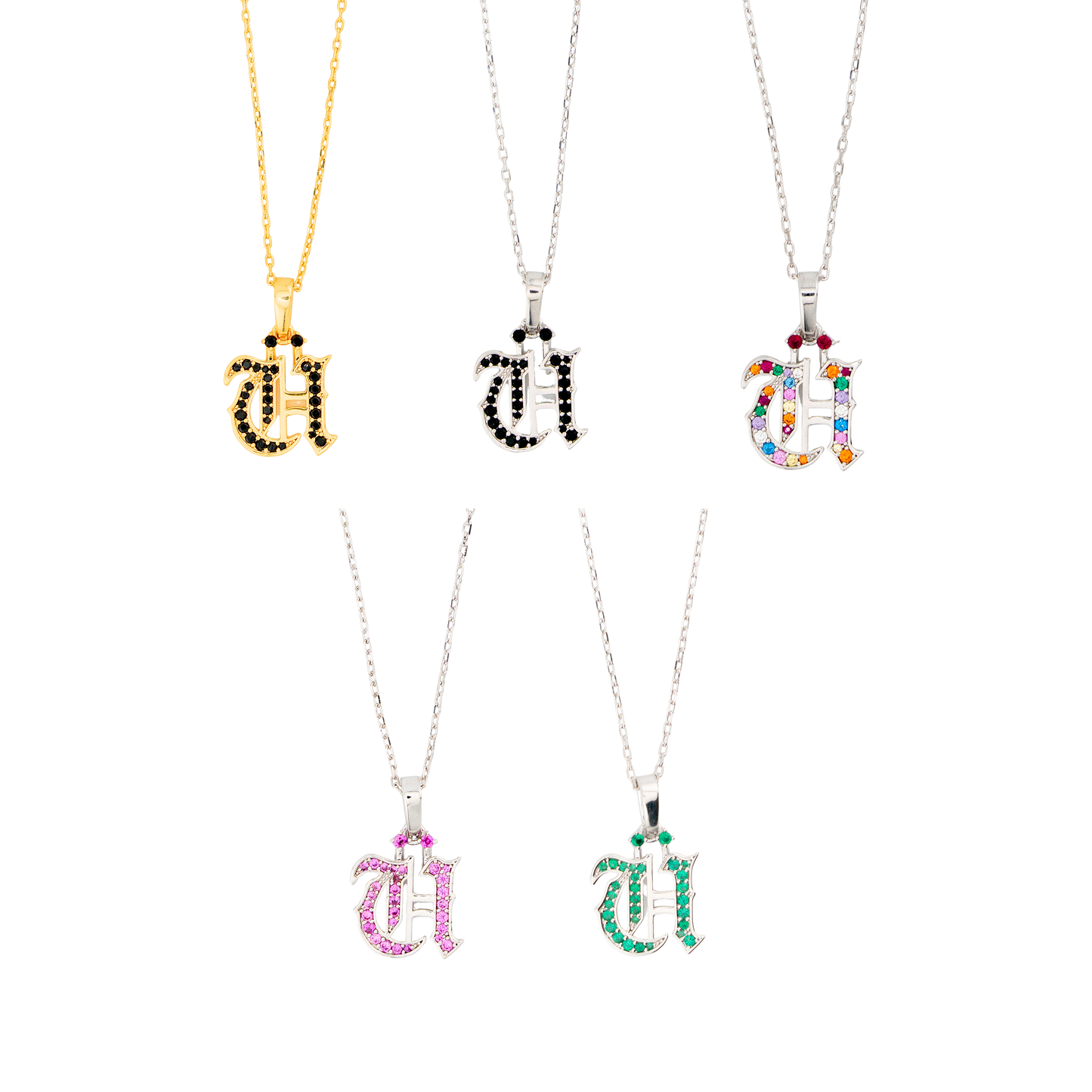 Limited Edition "Old English U" 5 Necklace Bundle