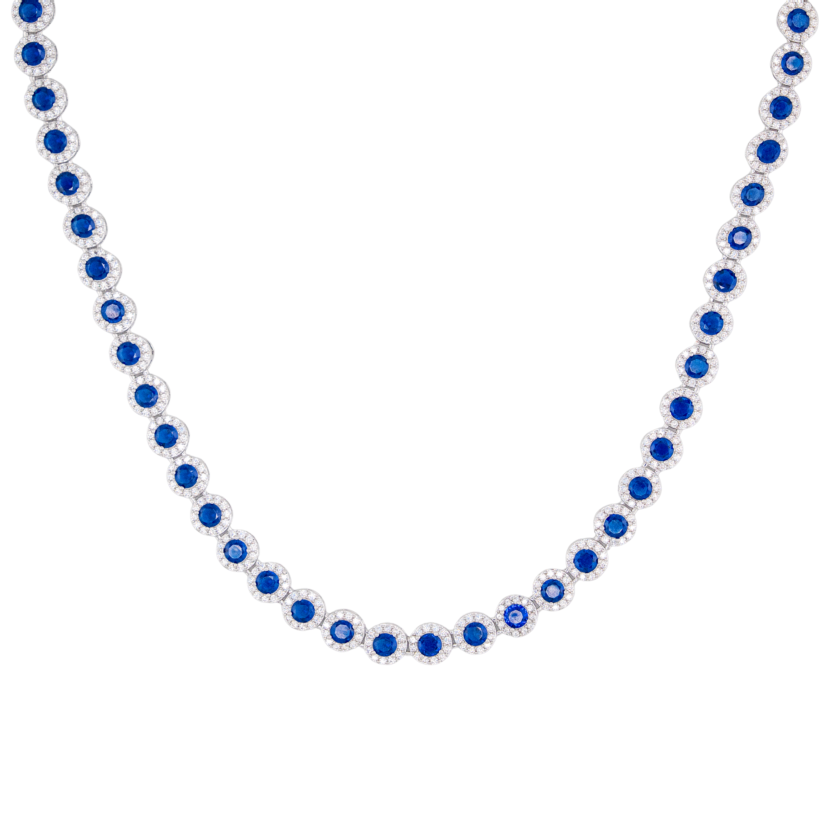 Blue Tennis Necklace