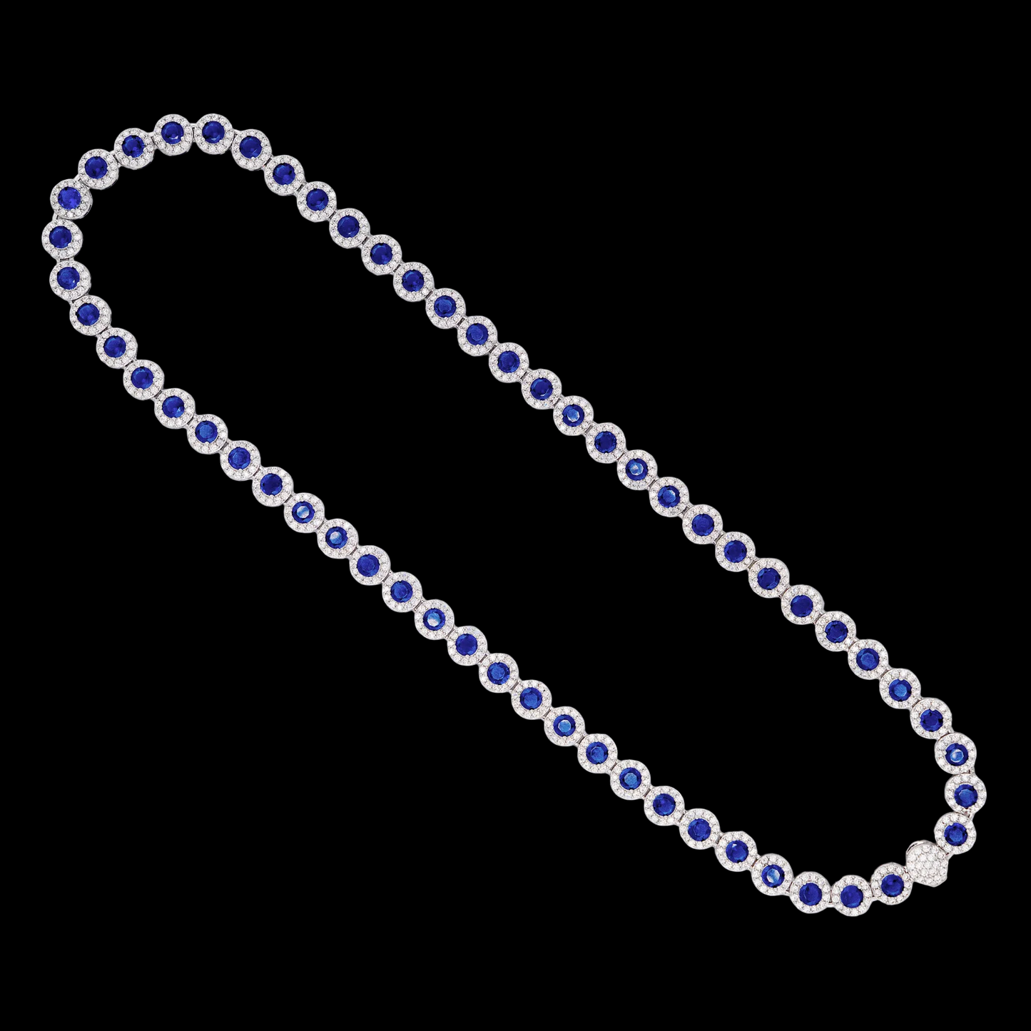 Blue Tennis Necklace
