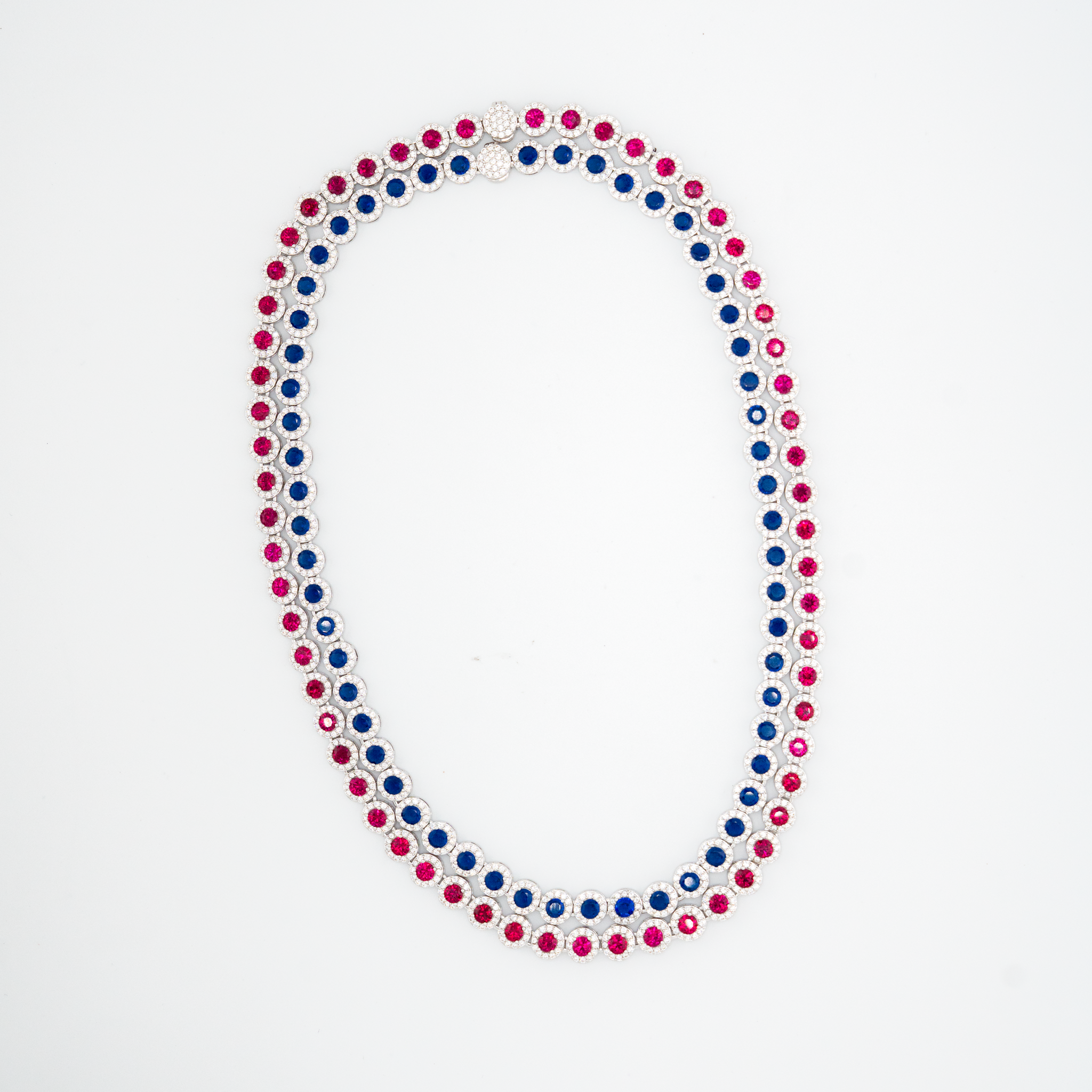 Blue Tennis Necklace